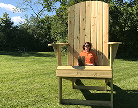 The Centerville-Washington Park District BIG Chair (pictured at Fence Row Park)