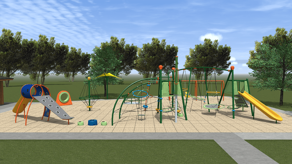 Iron Horse Park playground rendering 2017