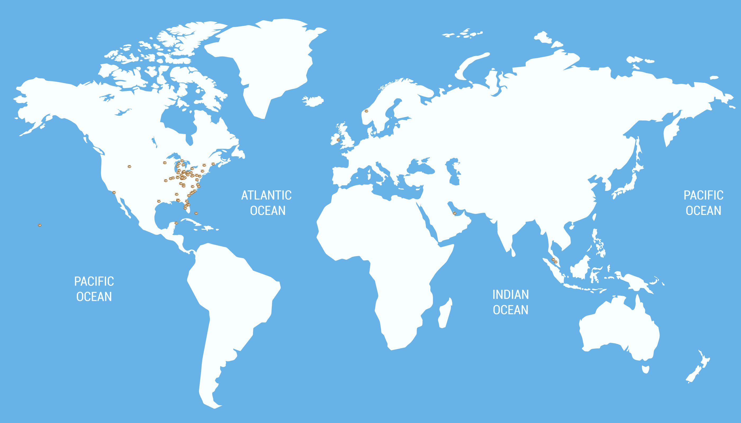 Traveling Owlexander's World Map