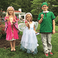 three children at Fairy & Gnome Home Festival at Bill Yeck Park