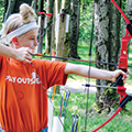 teenage girl with archery bow