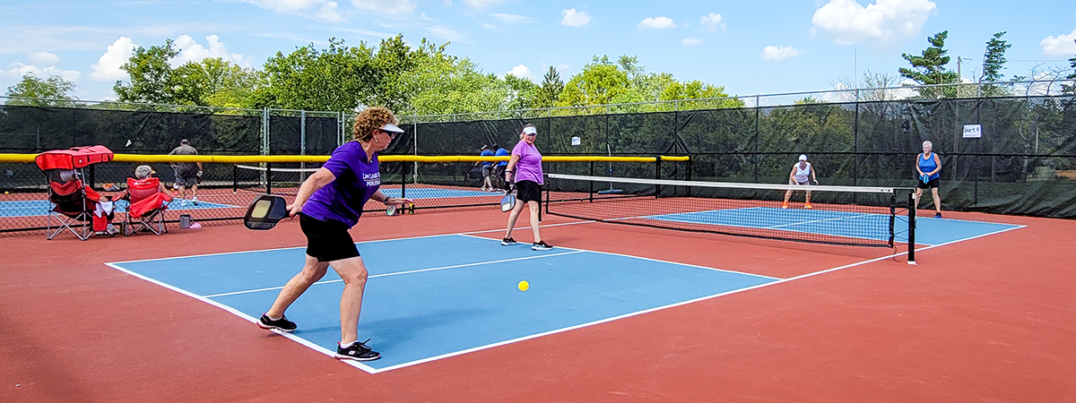 a pickleball game