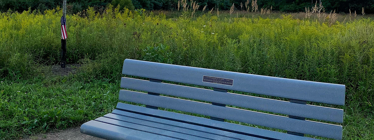 park bench person