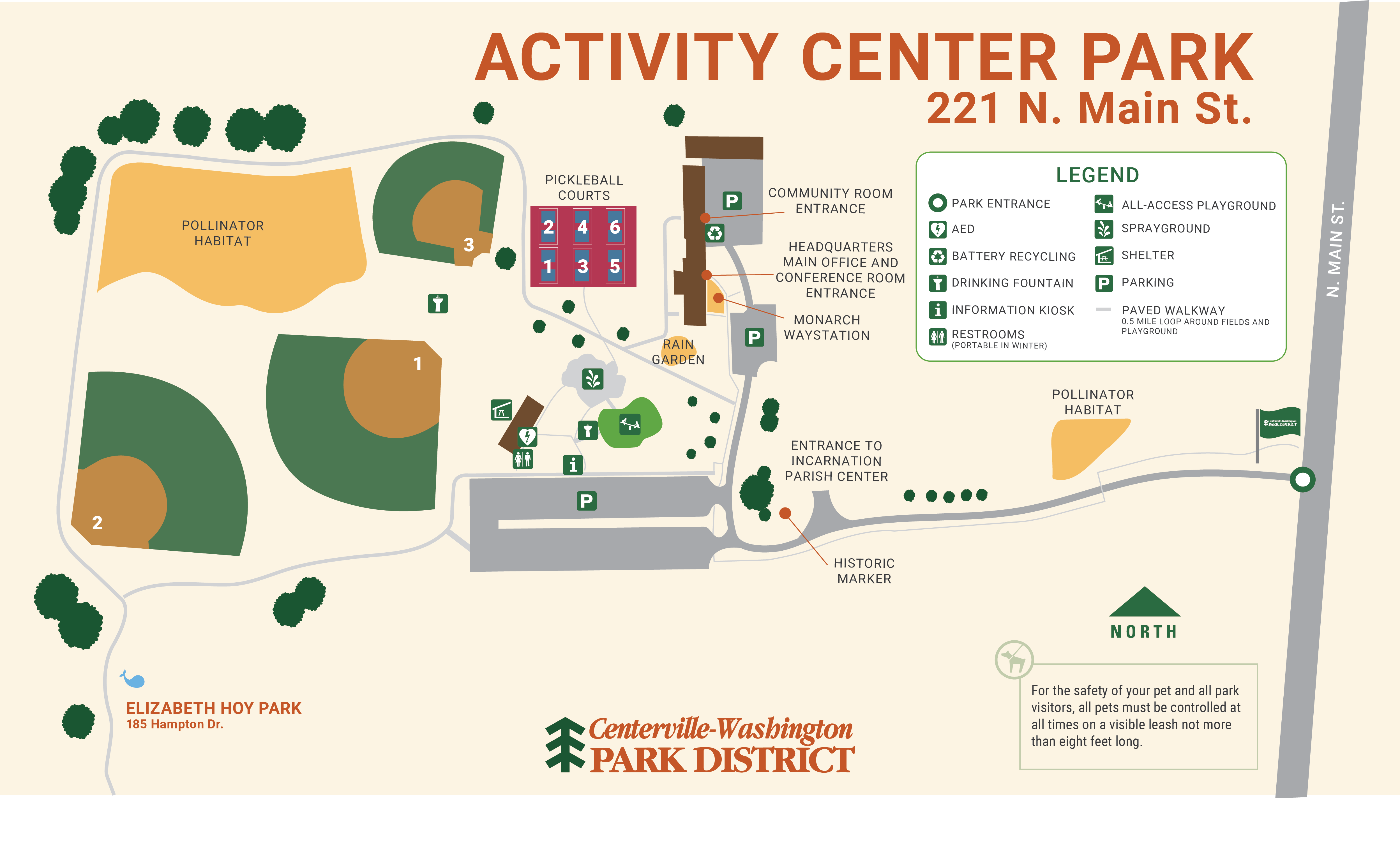 map of Activity Center Park