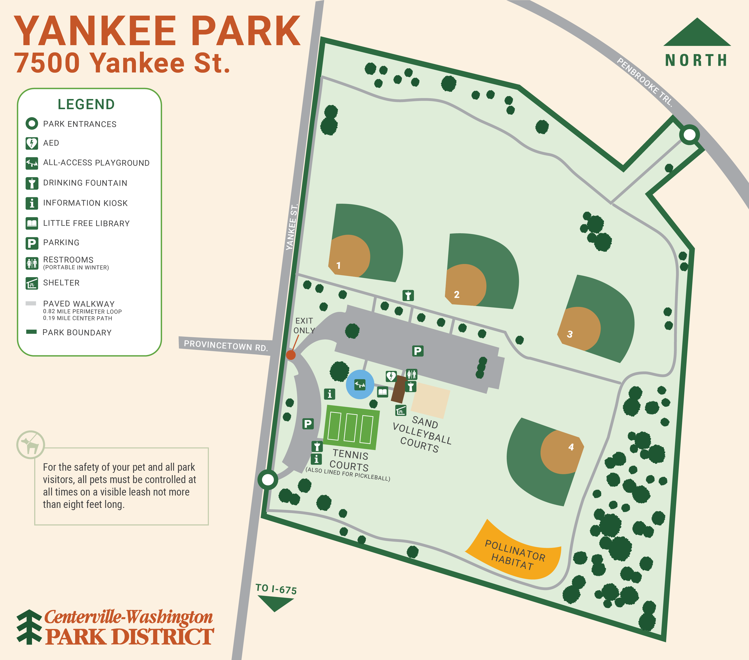 map of Yankee Park, Dayton, Ohio